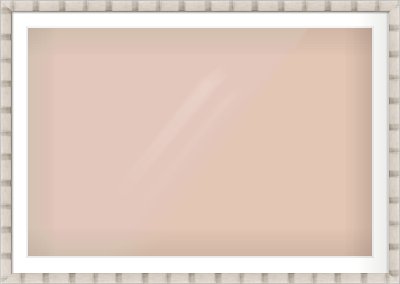 Silver Flat Frame for 120 × 80cm artwork, with Smooth White Single Mount