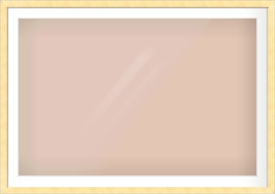 Gold Face, Black Sides Flat Frame for 120 × 80cm artwork, with Smooth White Single Mount