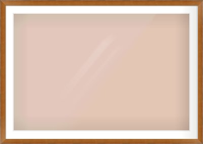 Brushed Bronze with Black Sides Flat Frame for 120 × 80cm artwork, with Smooth White Single Mount