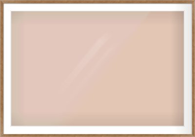 Brushed Bronze with Black Sides Flat Frame for 120 × 80cm artwork, with Smooth White Single Mount