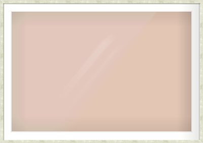 Champagne Flat Frame for 120 × 80cm artwork, with Smooth White Single Mount