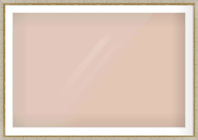 Silver Foil Flat Frame for 120 × 80cm artwork, with Smooth White Single Mount