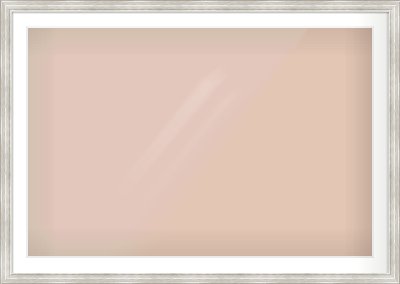 Silver Scoop Frame for 120 × 80cm artwork, with Smooth White Single Mount