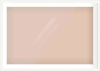White Scoop Frame for 120 × 80cm artwork, with Smooth White Single Mount