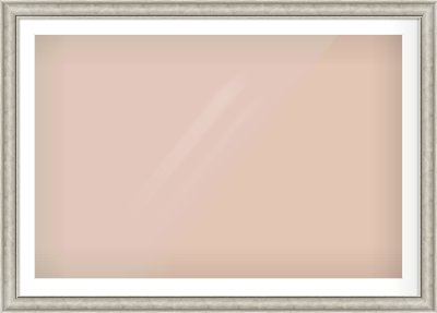 Silver Scoop Frame for 120 × 80cm artwork, with Smooth White Single Mount