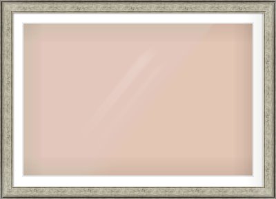 Silver Flat Frame for 120 × 80cm artwork, with Smooth White Single Mount