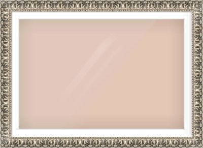Silver Reverse Frame for 120 × 80cm artwork, with Smooth White Single Mount