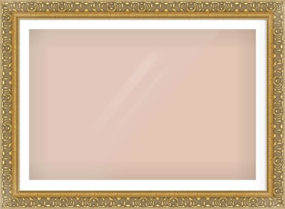 Gold Reverse Frame for 120 × 80cm artwork, with Smooth White Single Mount