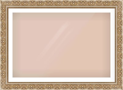 Silver / Gold Reverse Frame for 120 × 80cm artwork, with Smooth White Single Mount