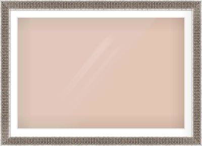 Silver Flat Frame for 120 × 80cm artwork, with Smooth White Single Mount
