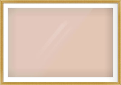 Gold Spoon Frame for 120 × 80cm artwork, with Smooth White Single Mount
