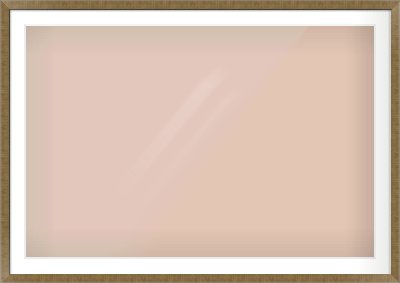 Bronze Flat Frame for 120 × 80cm artwork, with Smooth White Single Mount