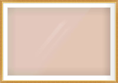Gold Reverse Frame for 120 × 80cm artwork, with Smooth White Single Mount