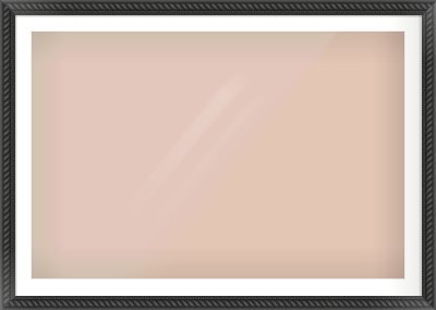 Black/Gold Dome Frame for 120 × 80cm artwork, with Smooth White Single Mount