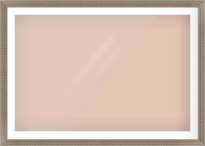 Silver Dome Frame for 120 × 80cm artwork, with Smooth White Single Mount