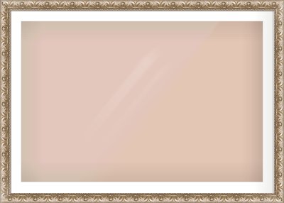 Silver Scoop Frame for 120 × 80cm artwork, with Smooth White Single Mount