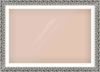 Silver Reverse Frame for 120 × 80cm artwork, with Smooth White Single Mount