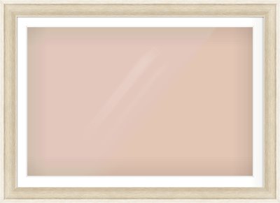 Silver / White Scoop Frame for 120 × 80cm artwork, with Smooth White Single Mount