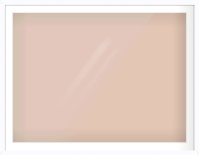 White Flat Frame for 1200 × 900mm artwork, with Smooth White Single Mount
