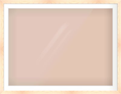 Natural Wood Reverse Frame for 1200 × 900mm artwork, with Smooth White Single Mount