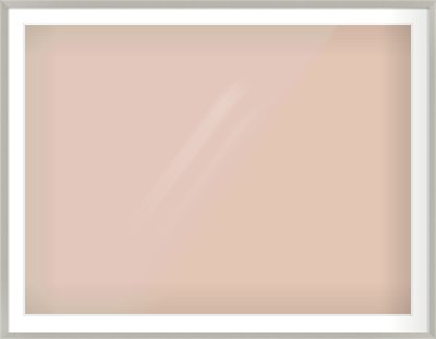Grey Flat Frame for 1200 × 900mm artwork, with Smooth White Single Mount