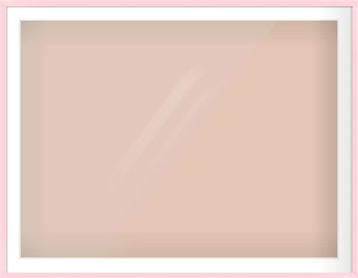 Pink Paint Flat Frame for 120 × 90cm artwork, with Smooth White Single Mount