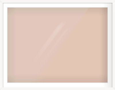 White Flat Frame for 1200 × 900mm artwork, with Smooth White Single Mount