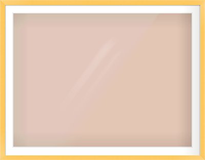 Yellow Paint Flat Frame for 120 × 90cm artwork, with Smooth White Single Mount