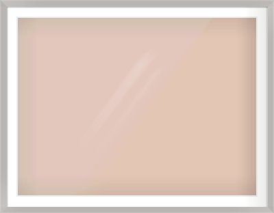 Grey Flat Frame for 1200 × 900mm artwork, with Smooth White Single Mount