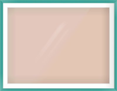 Green Paint Flat Frame for 120 × 90cm artwork, with Smooth White Single Mount