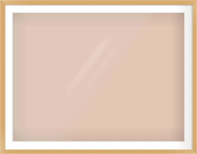 Matte Gold Flat Frame for 1200 × 900mm artwork, with Smooth White Single Mount