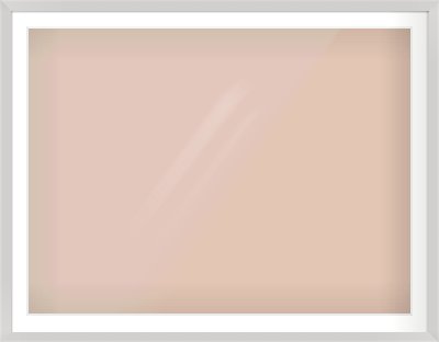 Matte Silver Flat Frame for 1200 × 900mm artwork, with Smooth White Single Mount