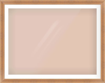 Antique Pine Flat Frame for 1200 × 900mm artwork, with Smooth White Single Mount