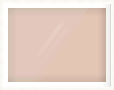 White Spoon Frame for 1200 × 900mm artwork, with Smooth White Single Mount