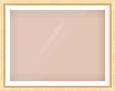 Natural Wood Scoop Frame for 1200 × 900mm artwork, with Smooth White Single Mount
