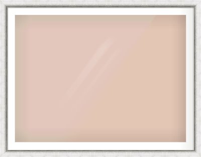 Silver Reverse Frame for 1200 × 900mm artwork, with Smooth White Single Mount