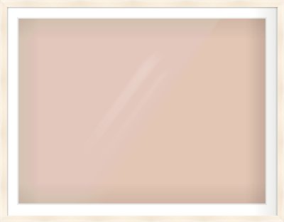 Natural Wood Flat Frame for 1200 × 900mm artwork, with Smooth White Single Mount