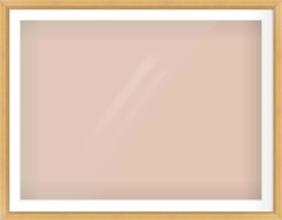 Natural Wood Reverse Frame for 1200 × 900mm artwork, with Smooth White Single Mount