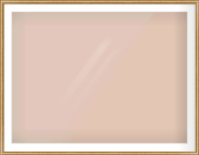 Gold Dome Frame for 1200 × 900mm artwork, with Smooth White Single Mount