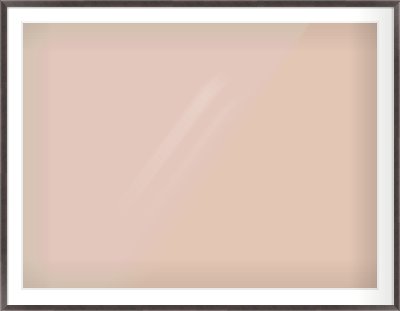 Brown Flat Frame for 1200 × 900mm artwork, with Smooth White Single Mount