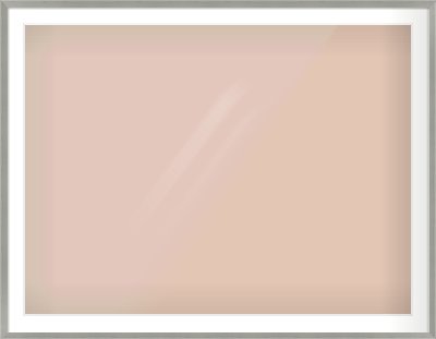 Pale Grey Flat Frame for 1200 × 900mm artwork, with Smooth White Single Mount