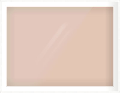 White Flat Frame for 1200 × 900mm artwork, with Smooth White Single Mount
