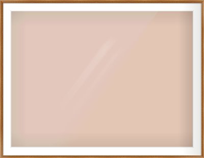 Natural Wood Flat Frame for 1200 × 900mm artwork, with Smooth White Single Mount