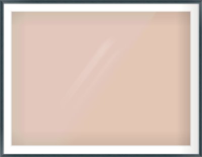 Aqua Blue Stain Cushion Frame for 120 × 90cm artwork, with Smooth White Single Mount