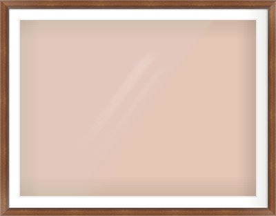 Brown Flat Frame for 1200 × 900mm artwork, with Smooth White Single Mount