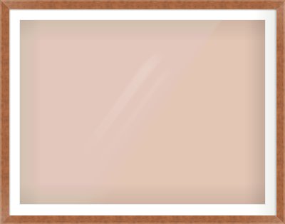 Bronze Flat Frame for 120 × 90cm artwork, with Smooth White Single Mount