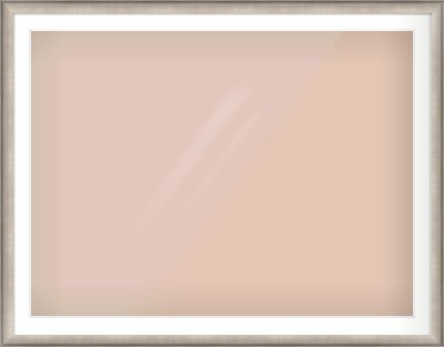 Champagne Silver Scoop Frame for 1200 × 900mm artwork, with Smooth White Single Mount