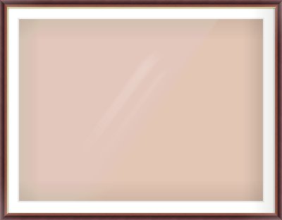 Brown Reverse Frame for 1200 × 900mm artwork, with Smooth White Single Mount