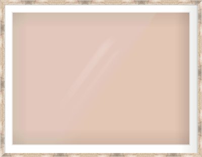 Silver Flat Frame for 1200 × 900mm artwork, with Smooth White Single Mount