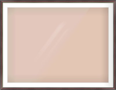 Brown Reverse Frame for 1200 × 900mm artwork, with Smooth White Single Mount